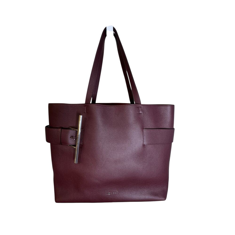 Alexander McQueen NWT T-Bar Sling Leather Tote in Cranberry - Picture 5 of 16